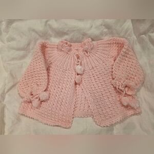 Handmade Pink Knit Baby Sweater